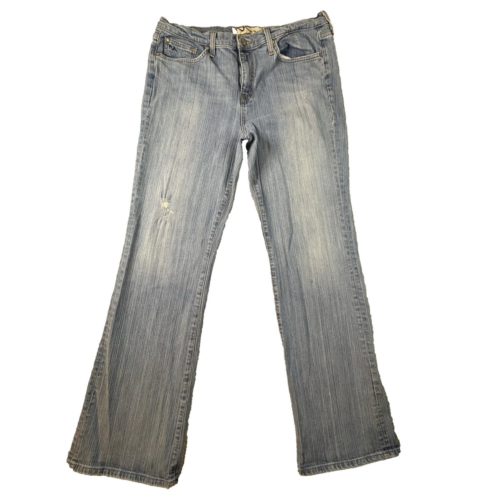 Manhattan Blues Tribeca Women's 14 (36x33.25) Bootcut Y2K Distressed Jeans